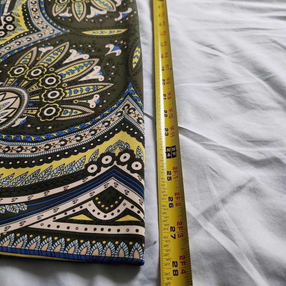 Retro Belle Sleeve Dress NY & Company Size XL Stretch Green Gogo Costume Hippy - Picture 8 of 14